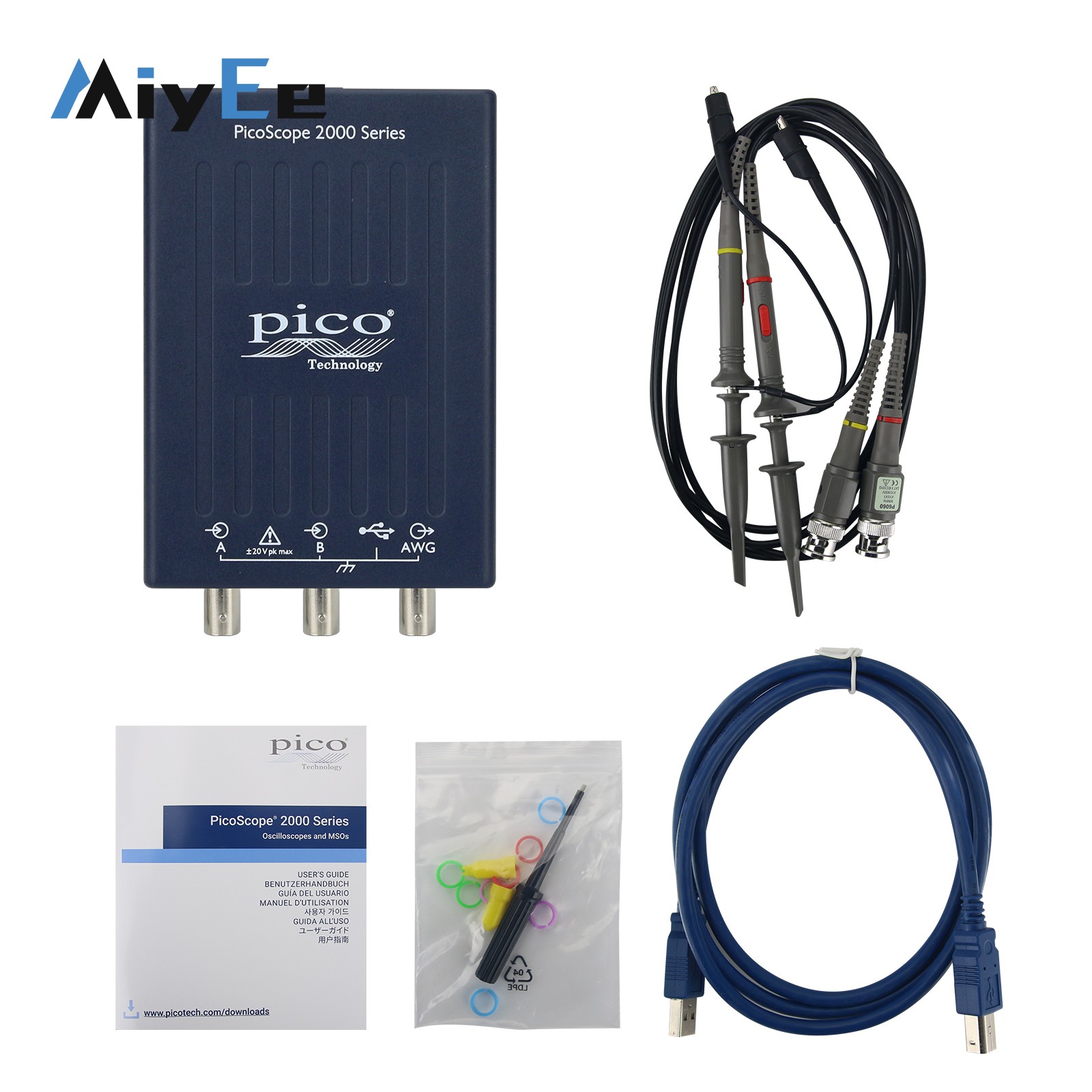 Signal Generator Spectrum Analyzer - Tragbares 5-in-1-Oszilloskop der PicoScope 2000-Serie, 2-Kanal-Oszilloskop